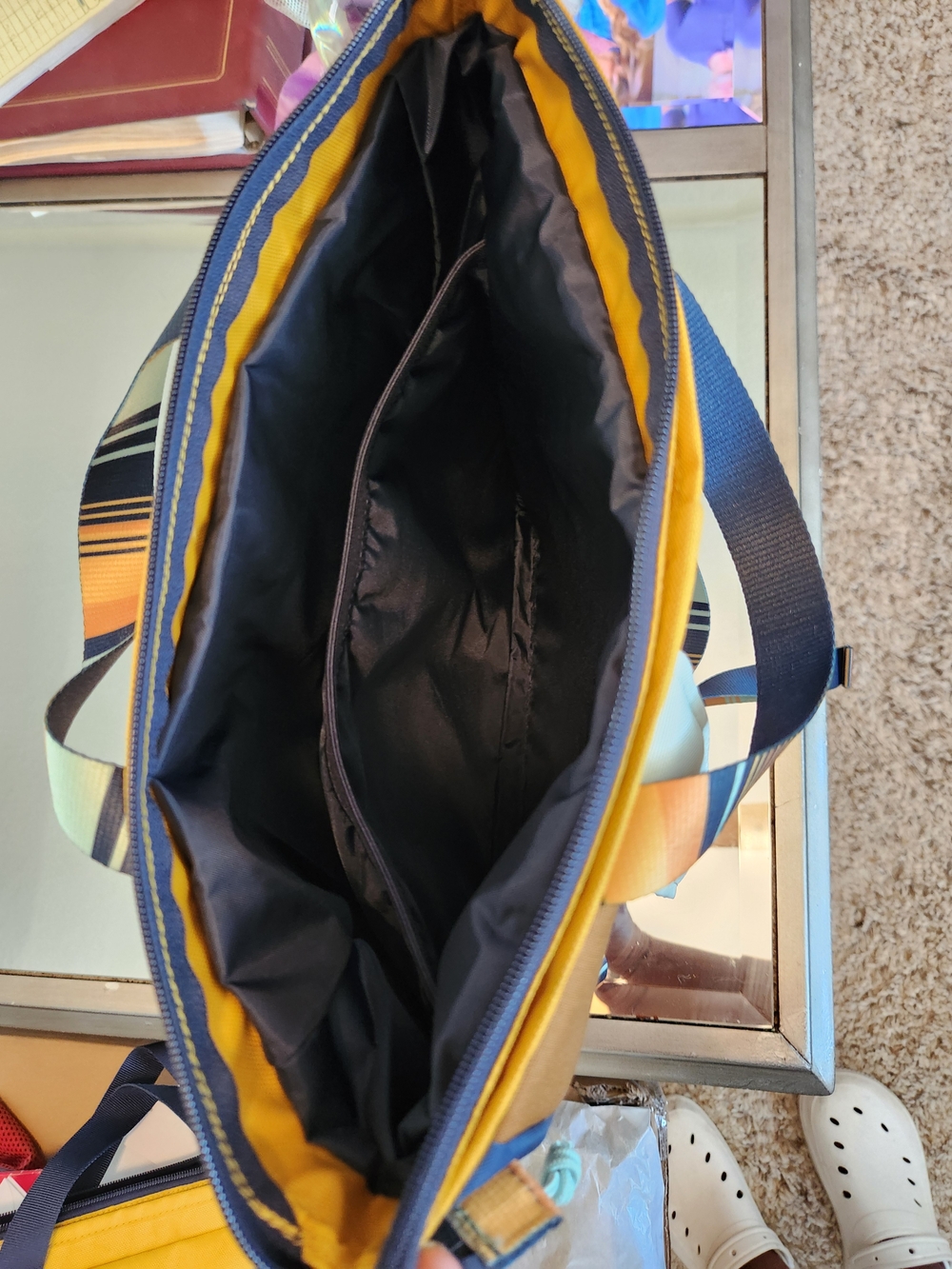United by Blue Impact Collection Two-Tone Brown & Navy Backpack - Picture 3 of 7